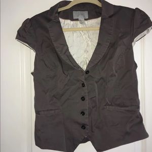 Purple Short sleeved blazer